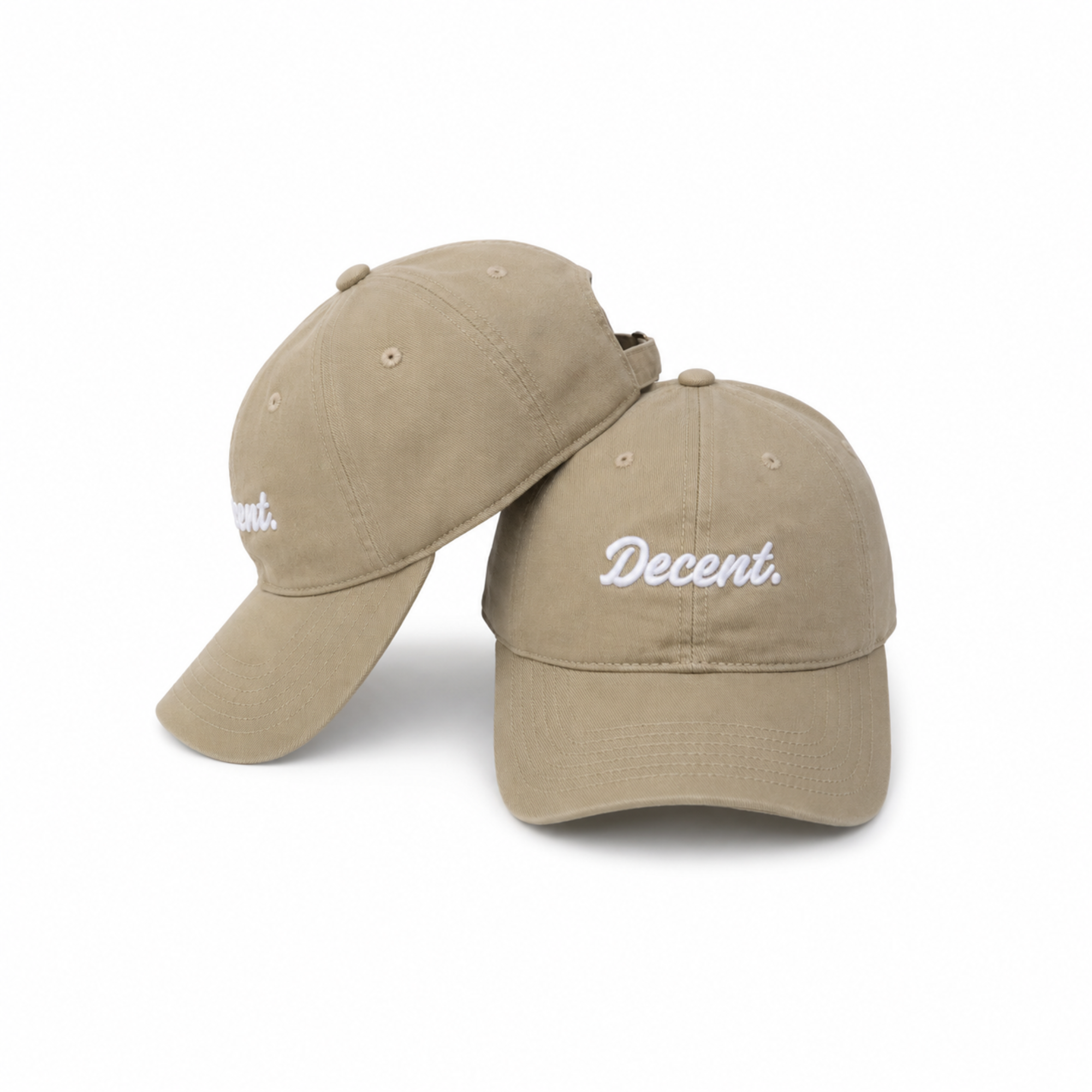 "Decent" Baseball Cap (Khaki)