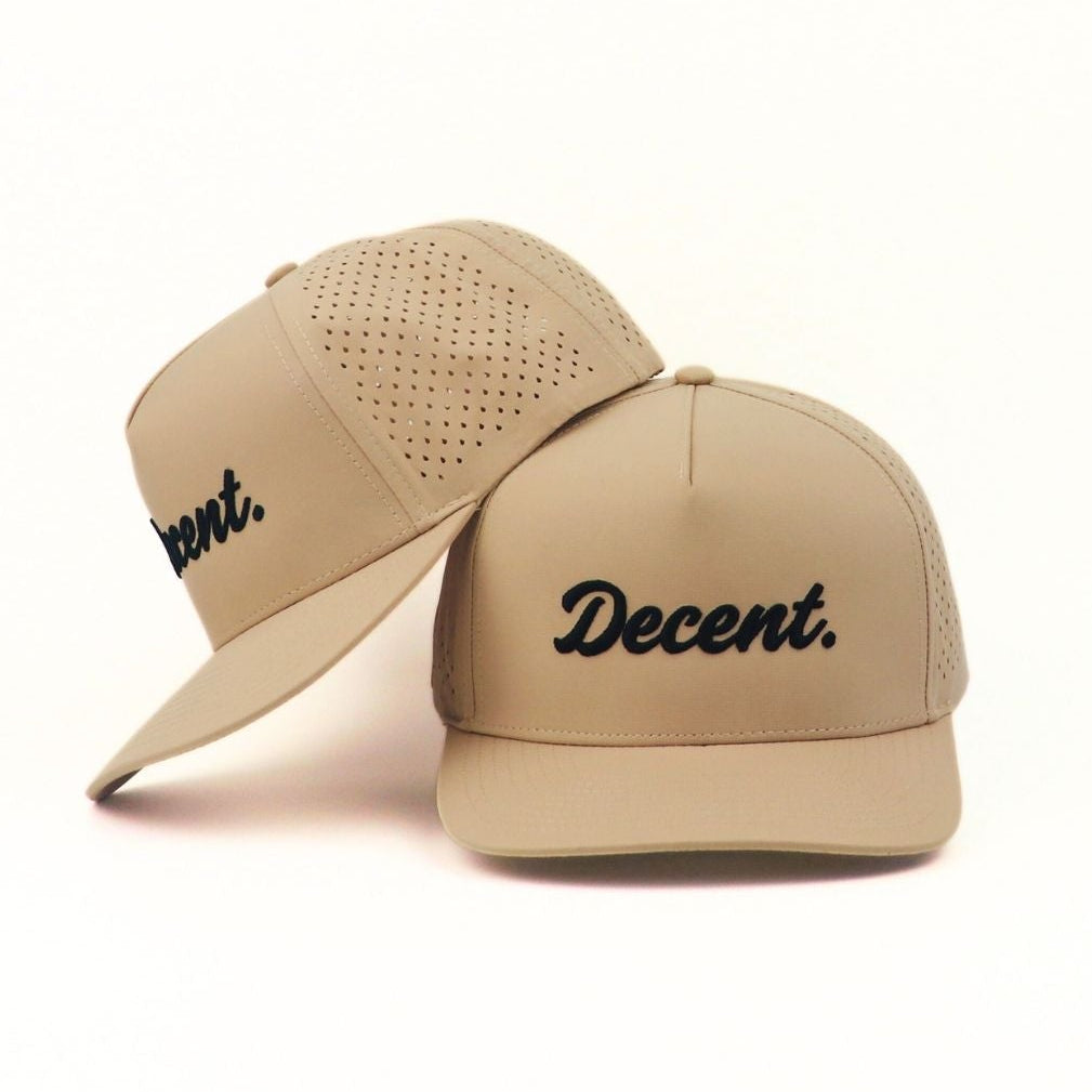 "Decent." Golf Hat (Tan)